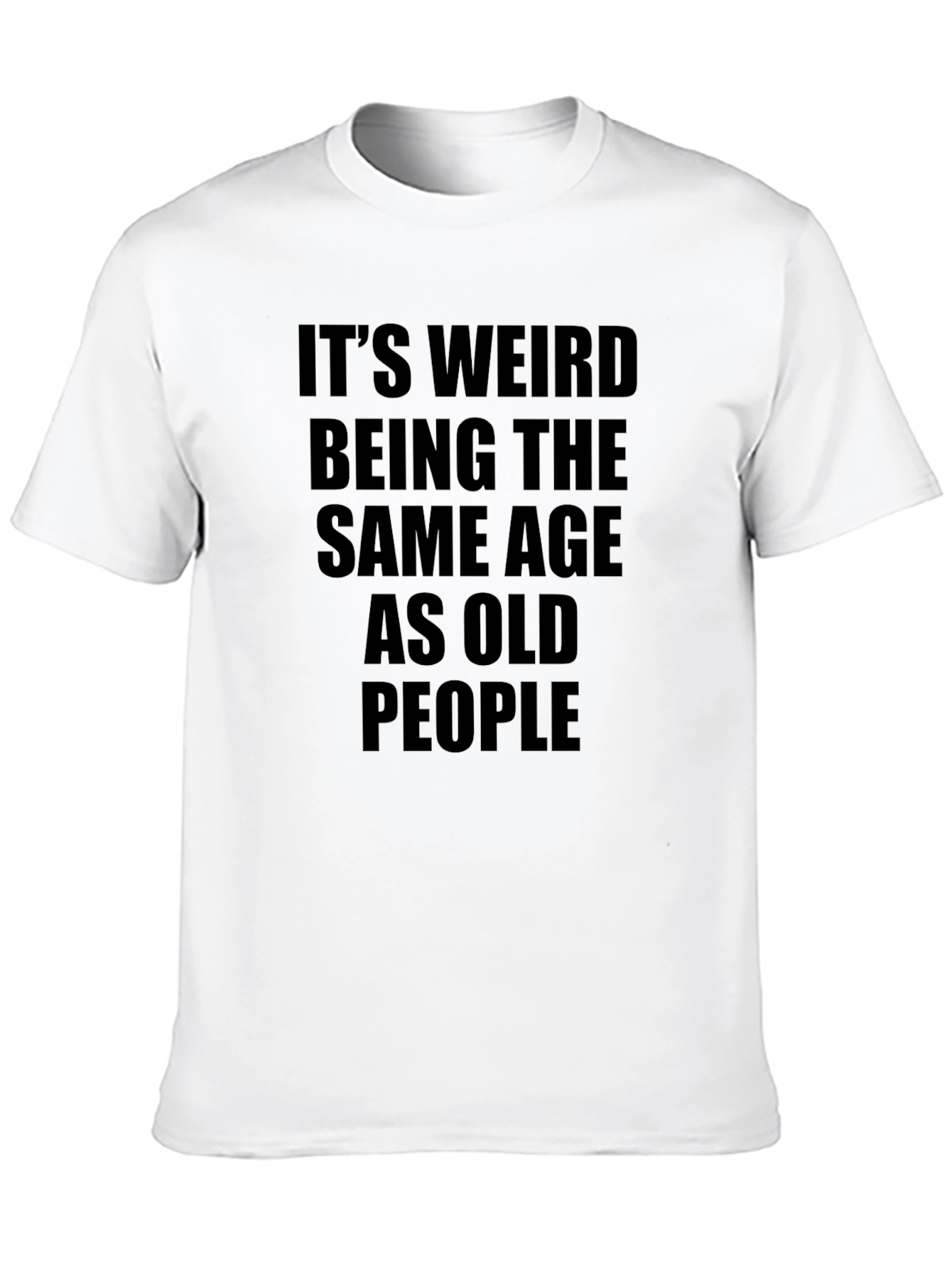 Funny Old People Graphic Tee - Black Cotton T-Shirt