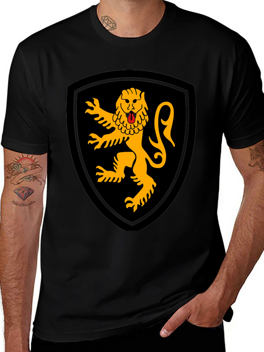 Heraldic Lion Black T-Shirt