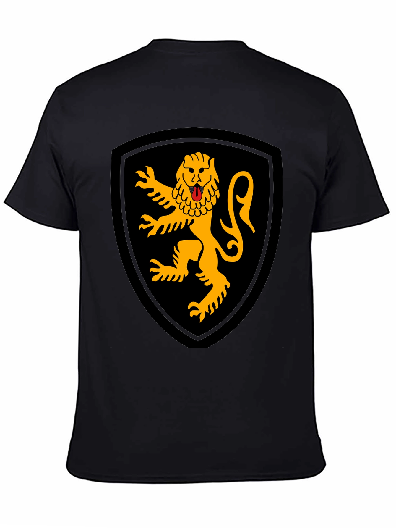 Heraldic Lion Black T-Shirt