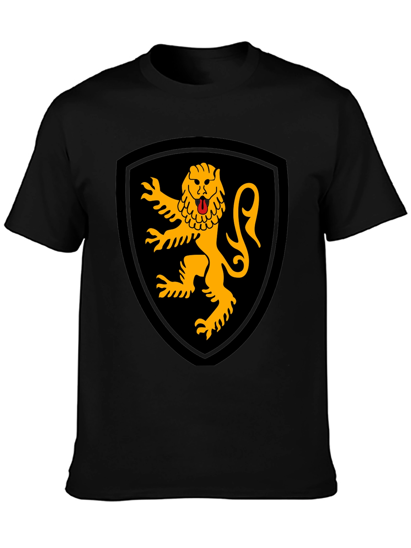 Heraldic Lion Black T-Shirt