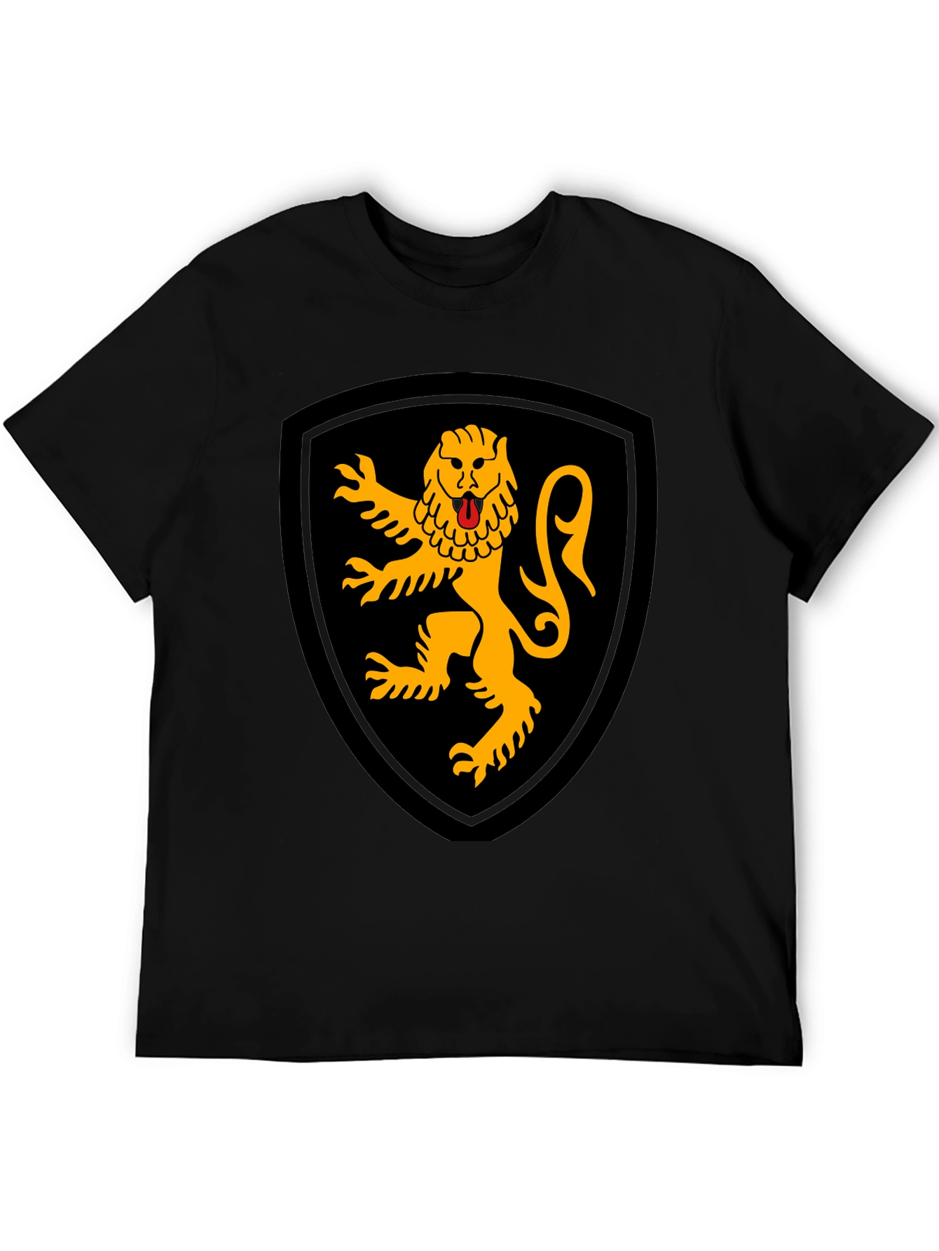 Heraldic Lion Black T-Shirt