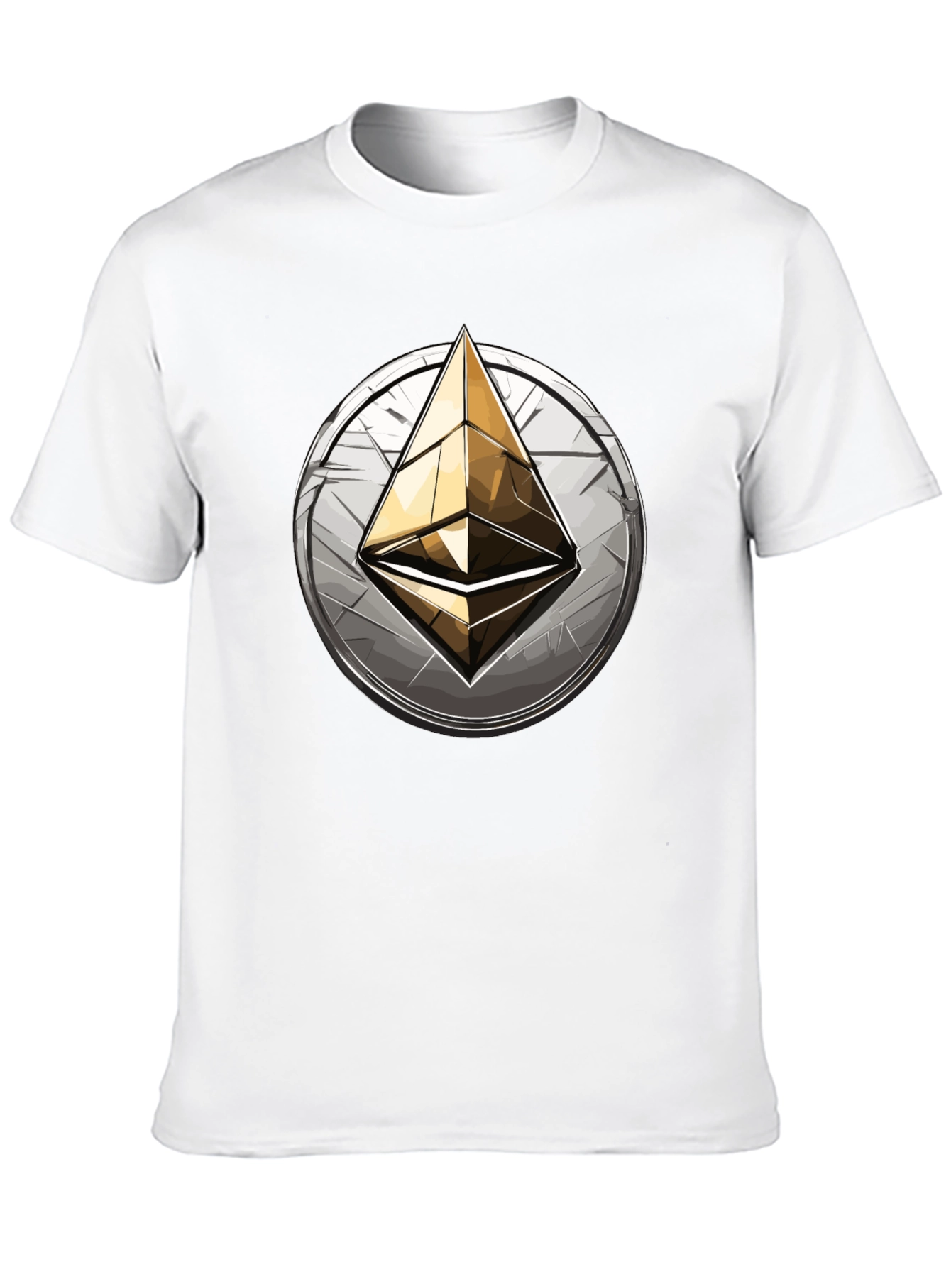 Ethereum Logo Graphic Tee - Black Cotton Comfort
