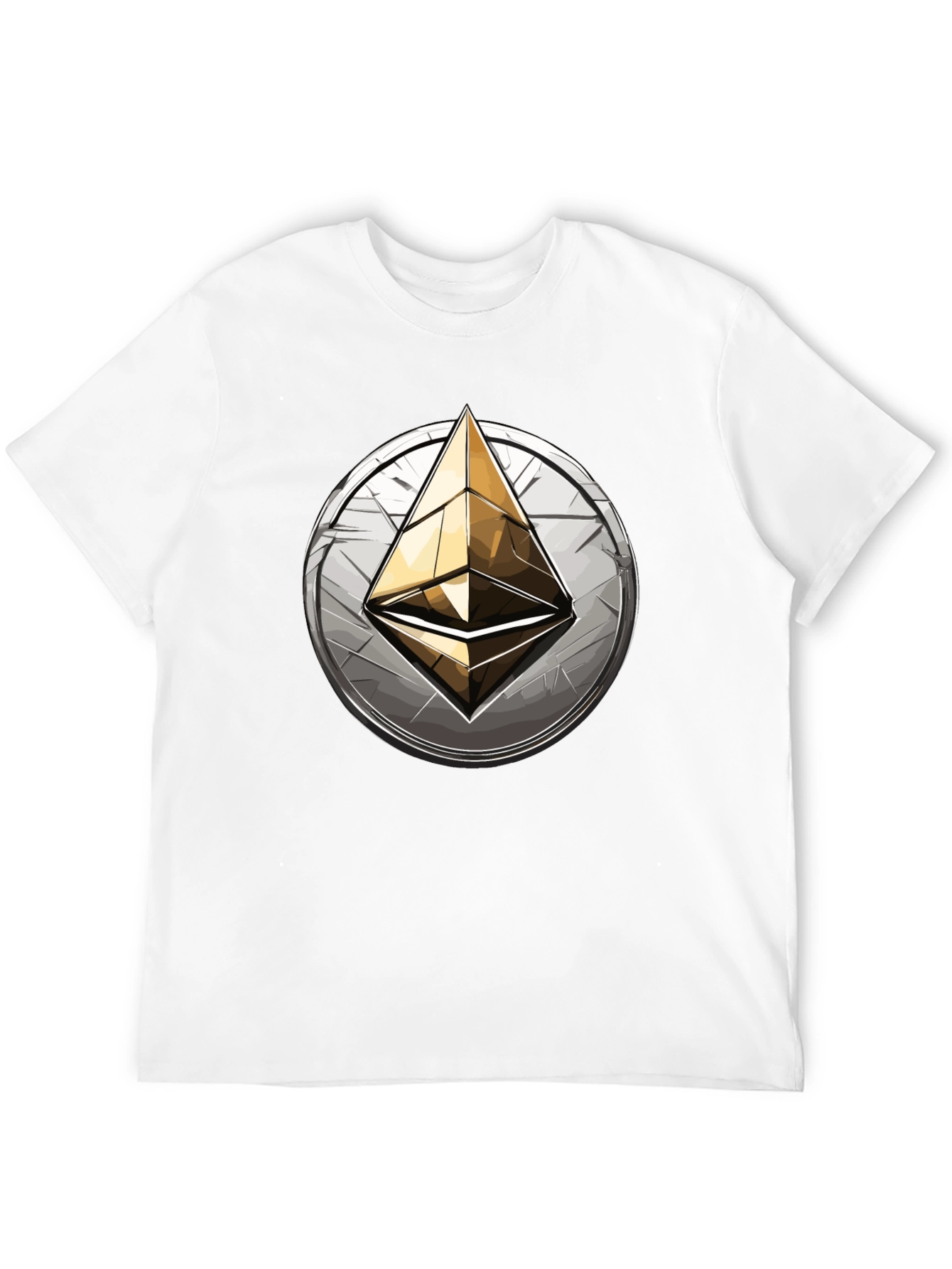 Ethereum Logo Graphic Tee - Black Cotton Comfort