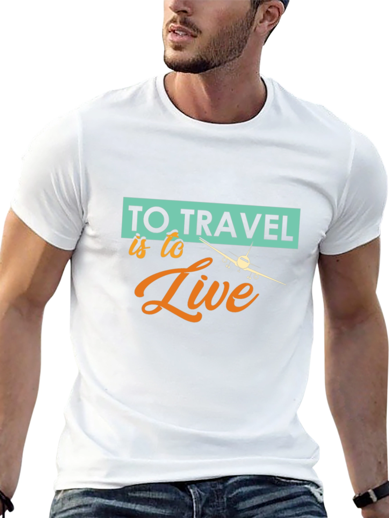 Travel is to Live T-Shirt - Black Graphic Tee
