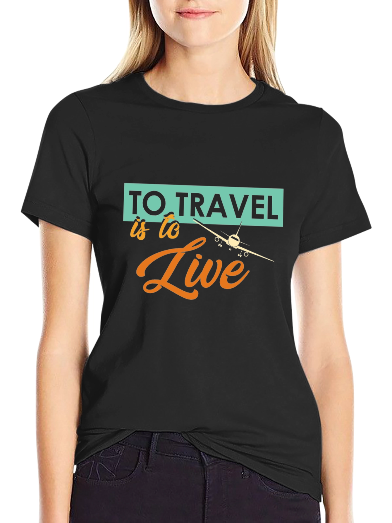 Travel is to Live T-Shirt - Black Graphic Tee