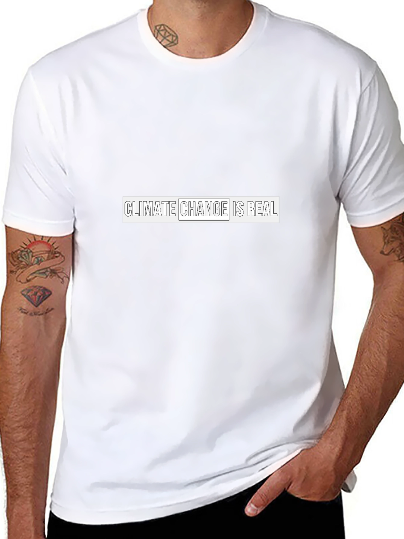 Climate Change is Real Black T-Shirt