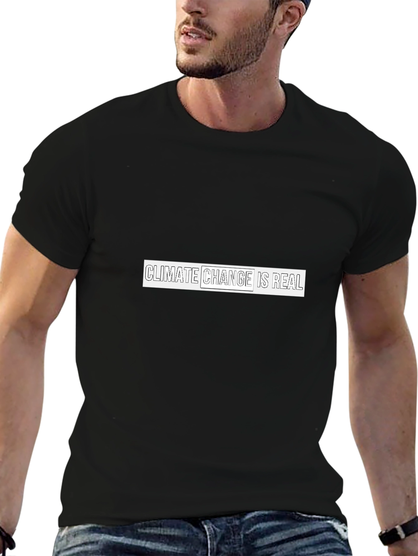 Climate Change is Real Black T-Shirt
