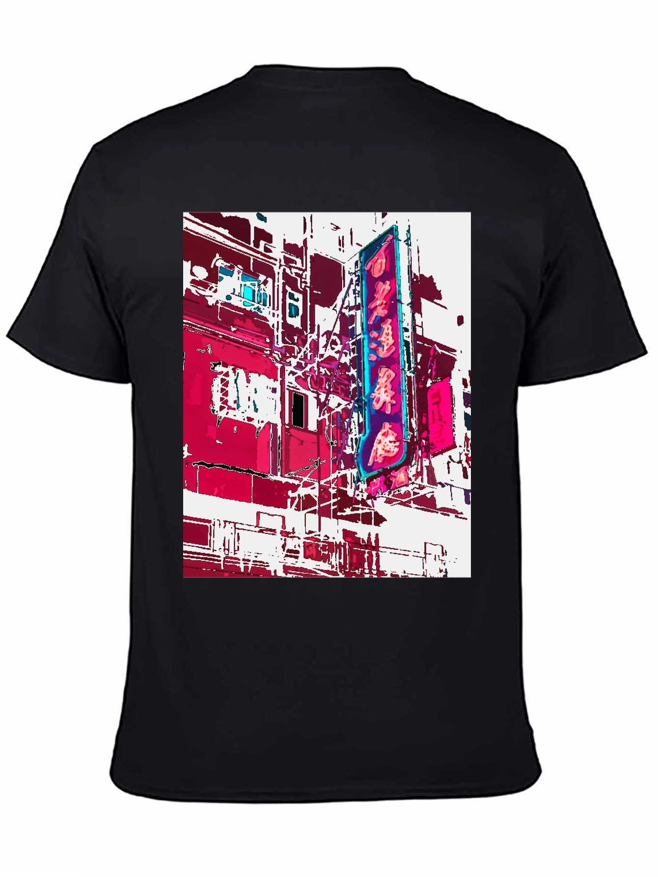Neon Cityscape Graphic Tee