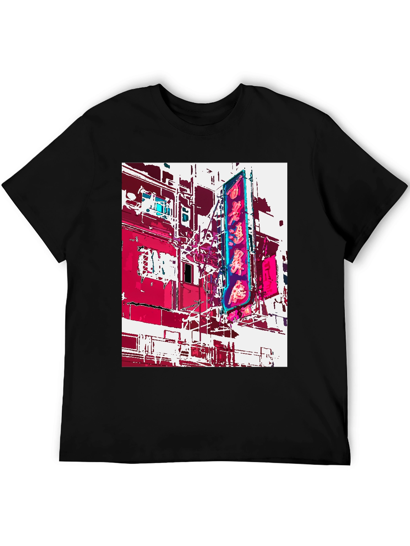 Neon Cityscape Graphic Tee