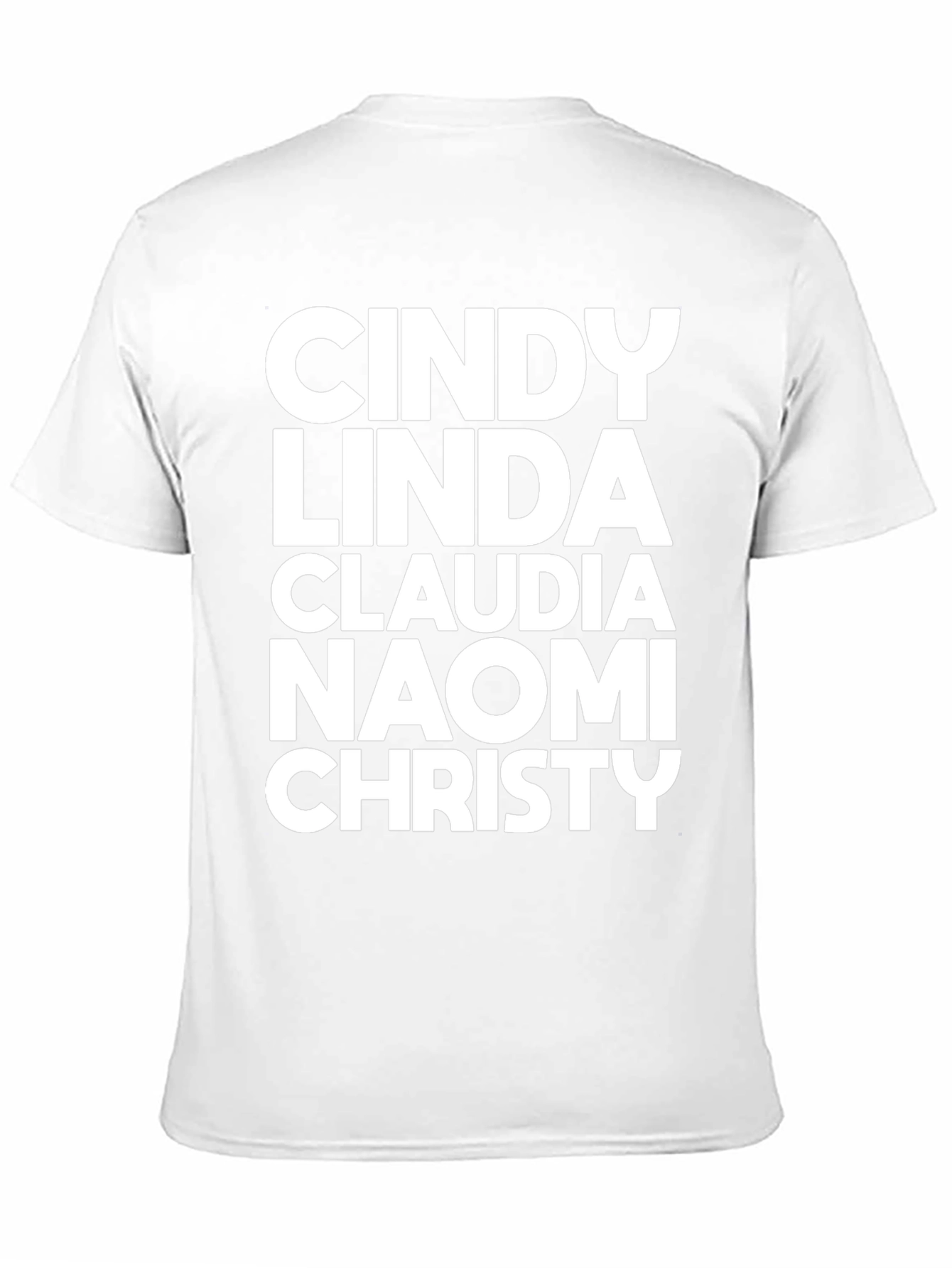 Supermodel Names Black T-Shirt