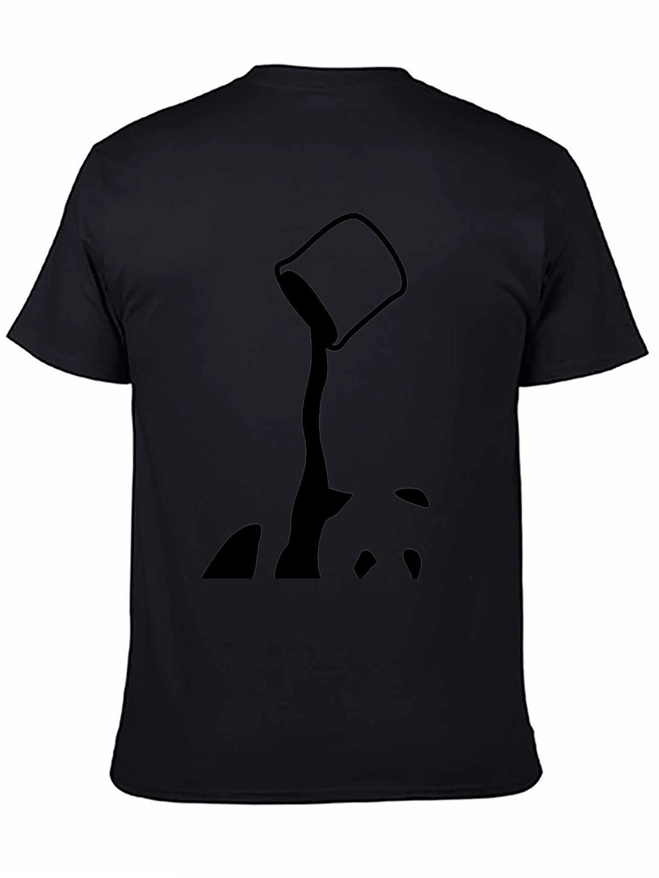 Abstract Paint Pouring Black T-Shirt
