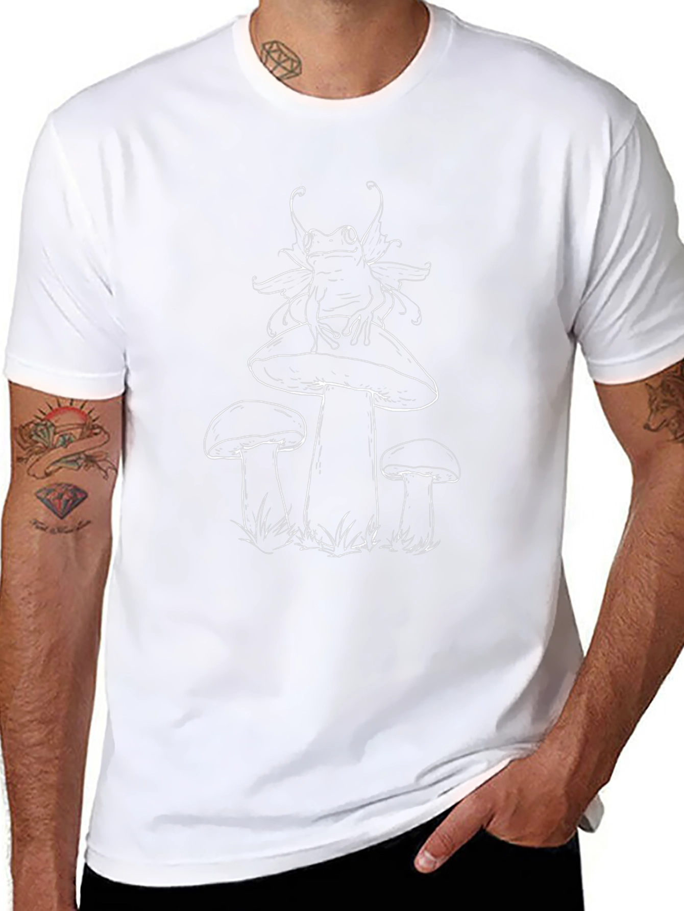 Frog Fairy Mushroom Graphic Tee
