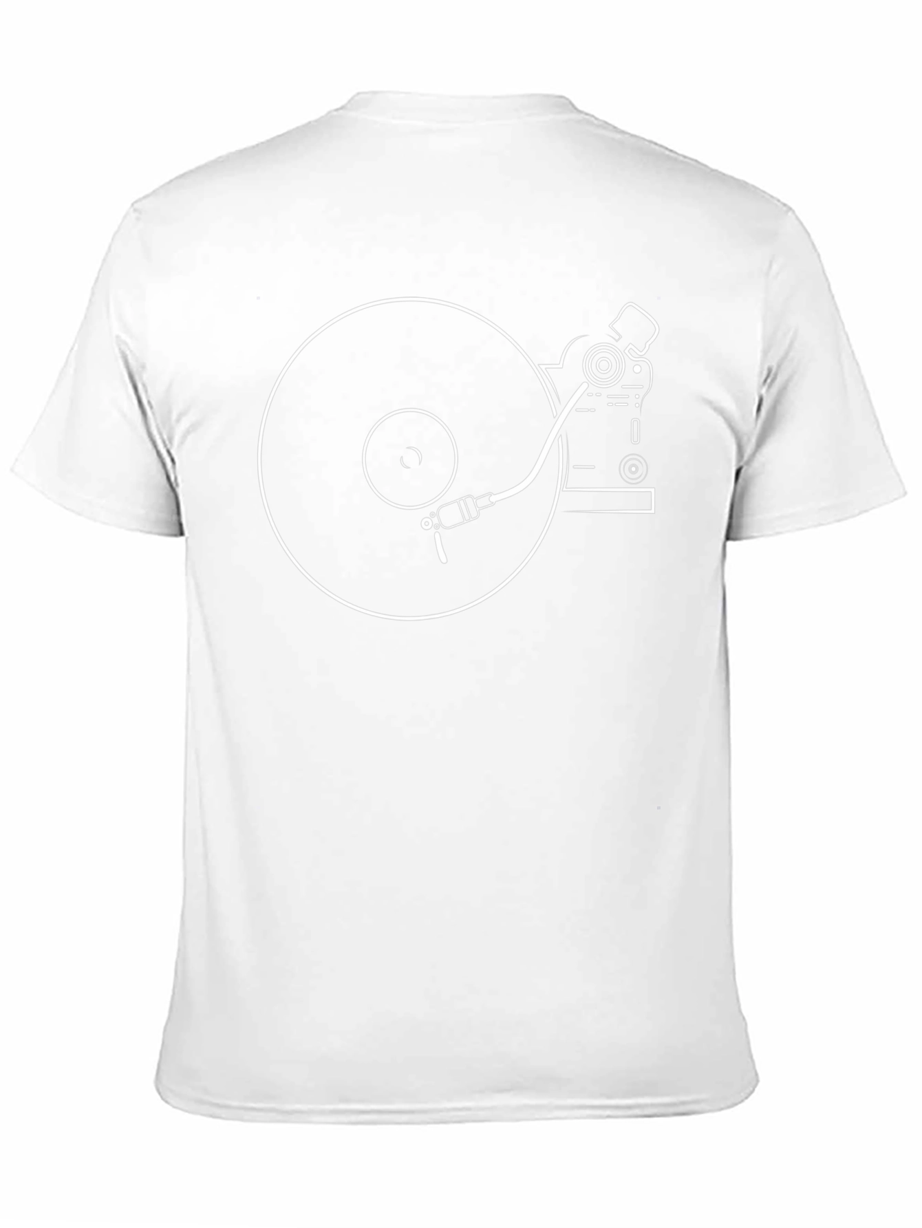 DJ Turntable Graphic Tee - Black Cotton T-Shirt