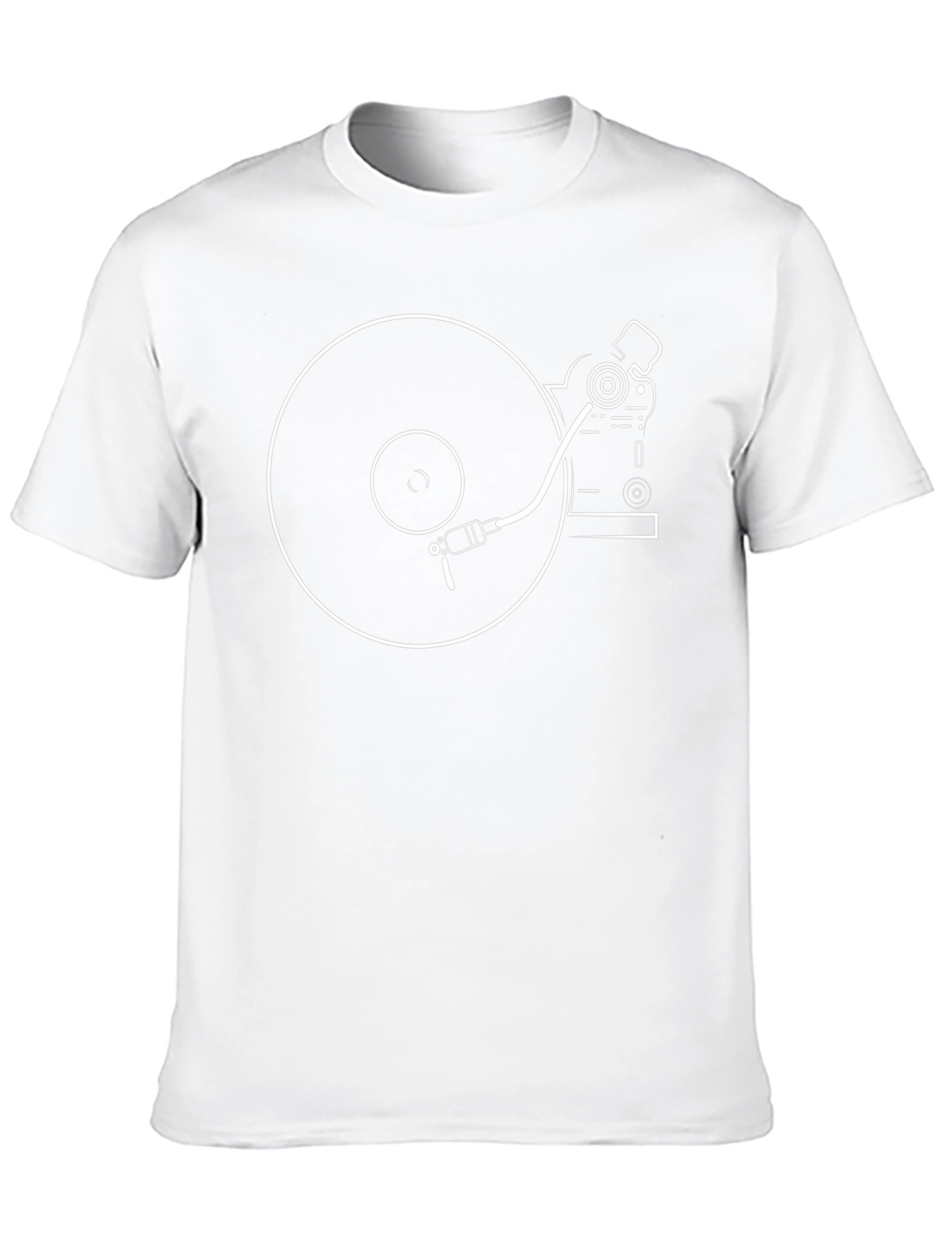 DJ Turntable Graphic Tee - Black Cotton T-Shirt