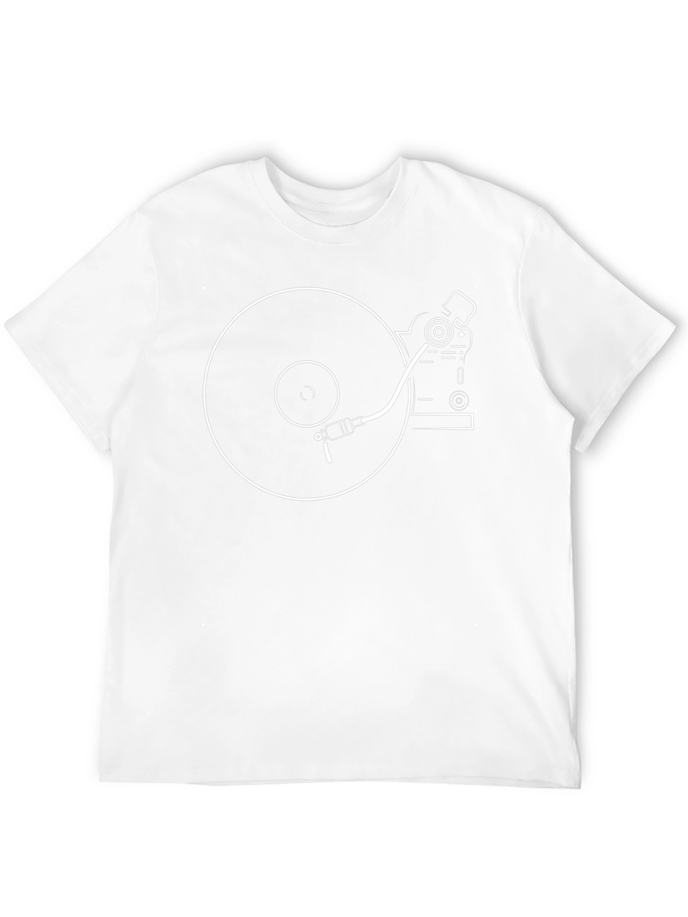 DJ Turntable Graphic Tee - Black Cotton T-Shirt