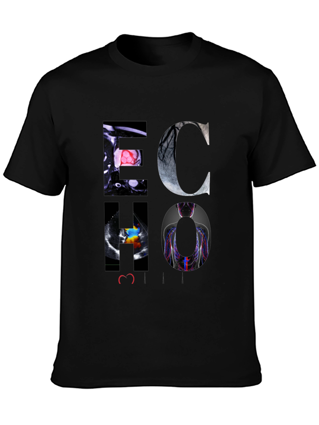 ECHO Heart Graphic Black T-Shirt