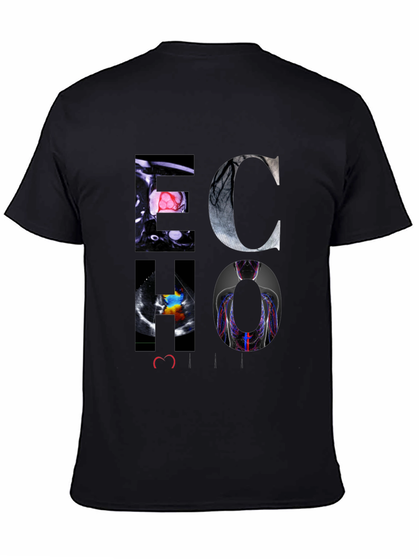 ECHO Heart Graphic Black T-Shirt