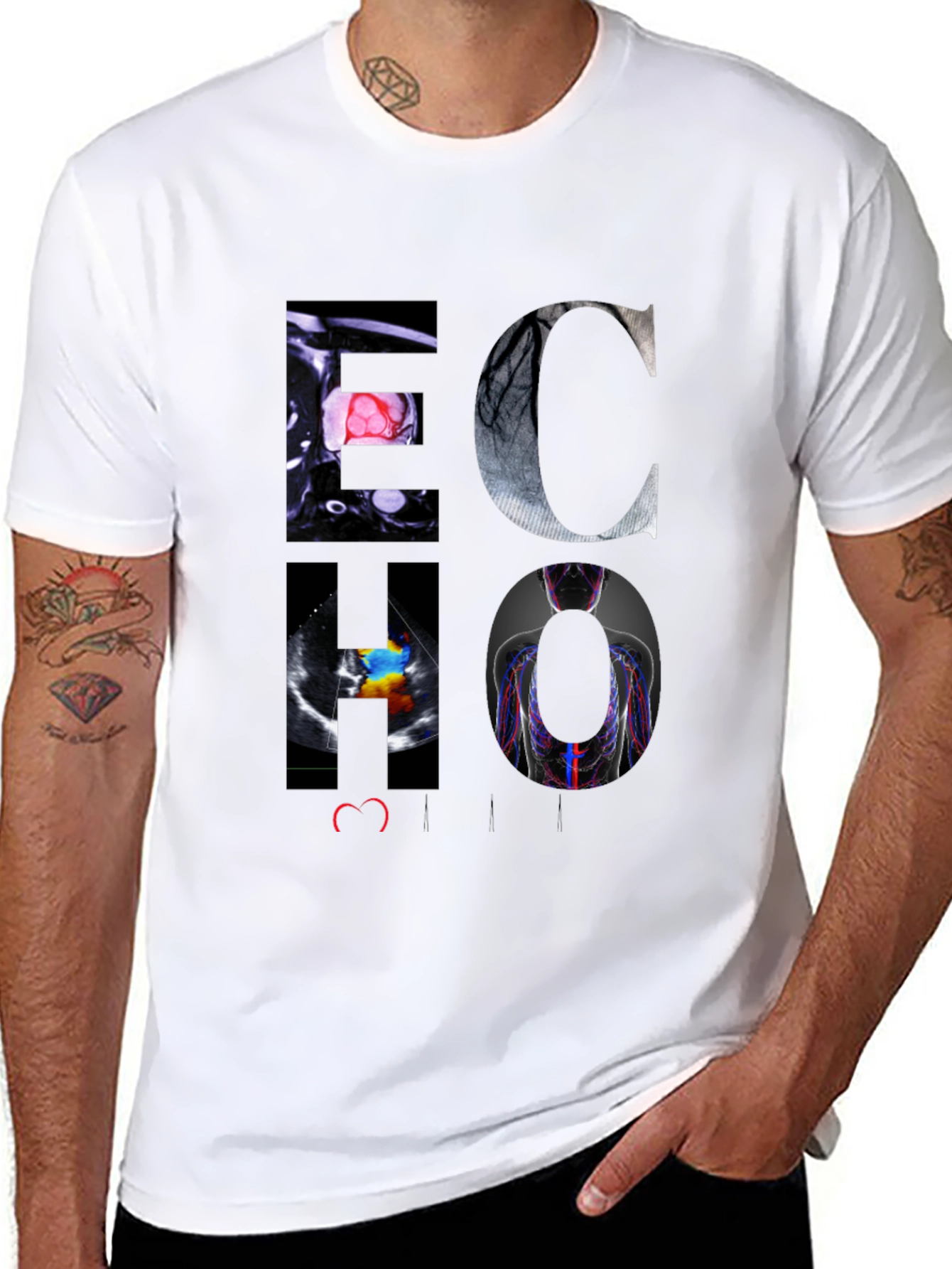 ECHO Heart Graphic Black T-Shirt