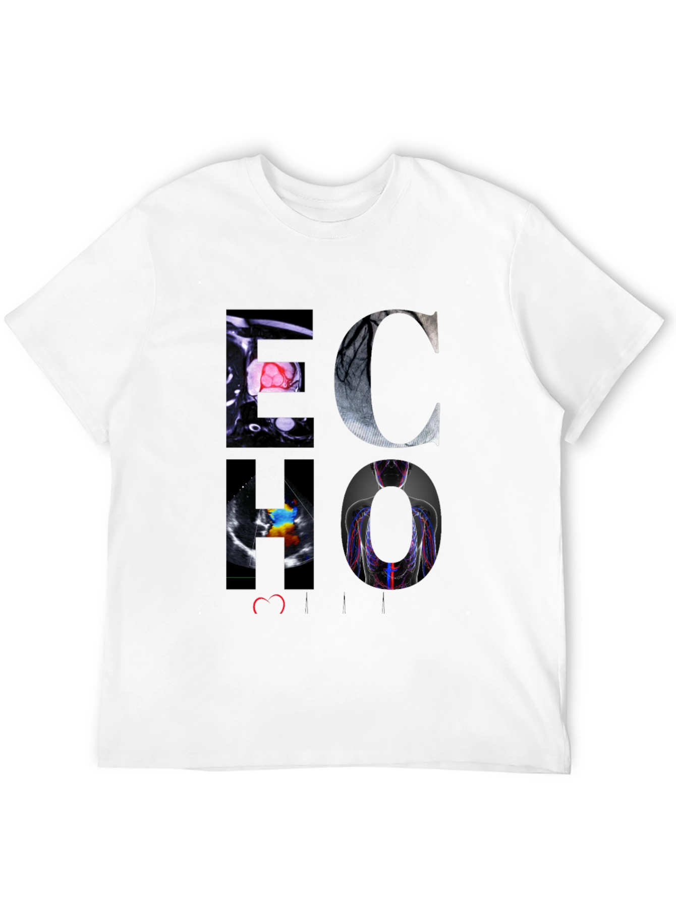 ECHO Heart Graphic Black T-Shirt