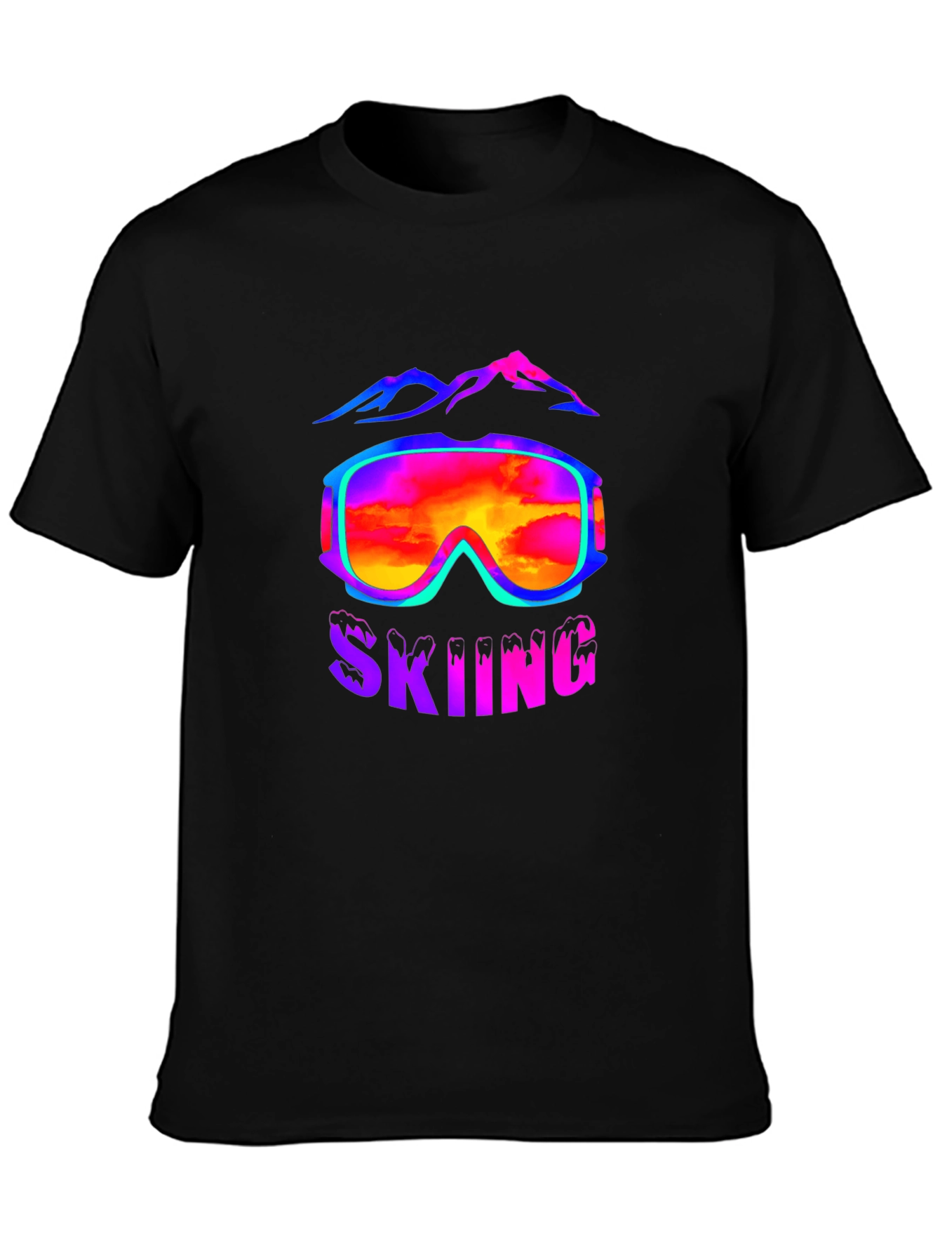 Skiing Goggles T-Shirt - Mountain Adventure Tee
