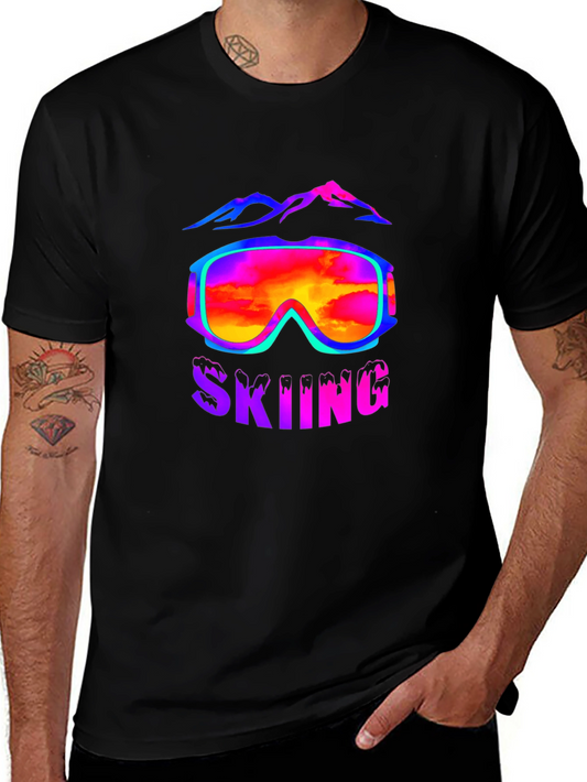 Skiing Goggles T-Shirt - Mountain Adventure Tee