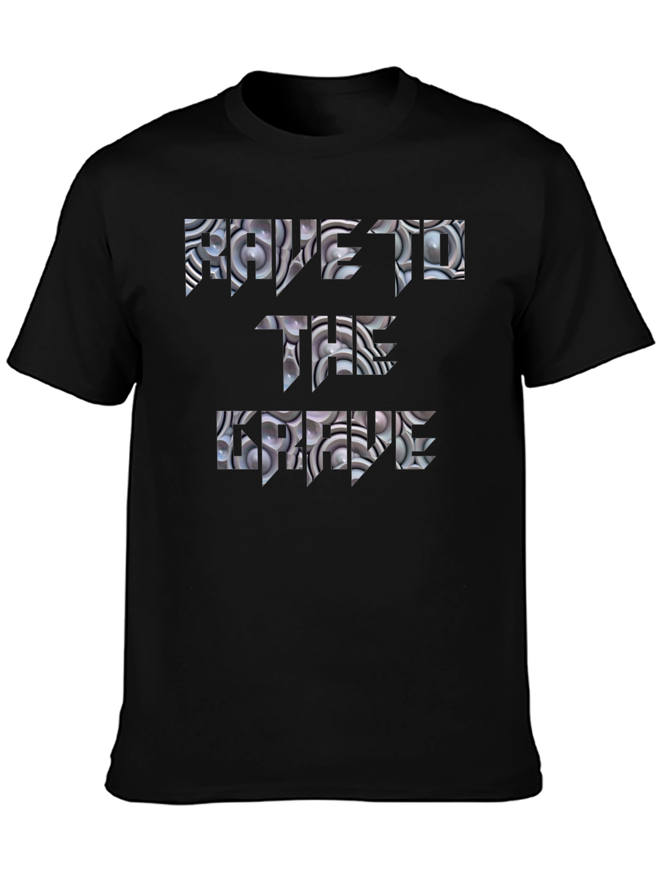 Rave Til The Grave Black Graphic Tee