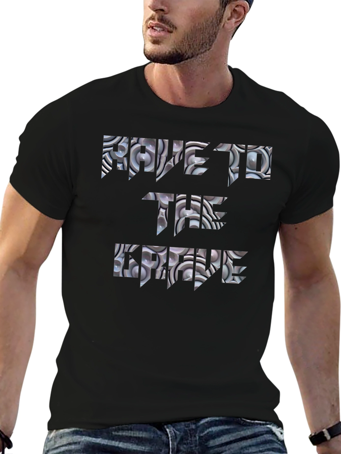 Rave Til The Grave Black Graphic Tee