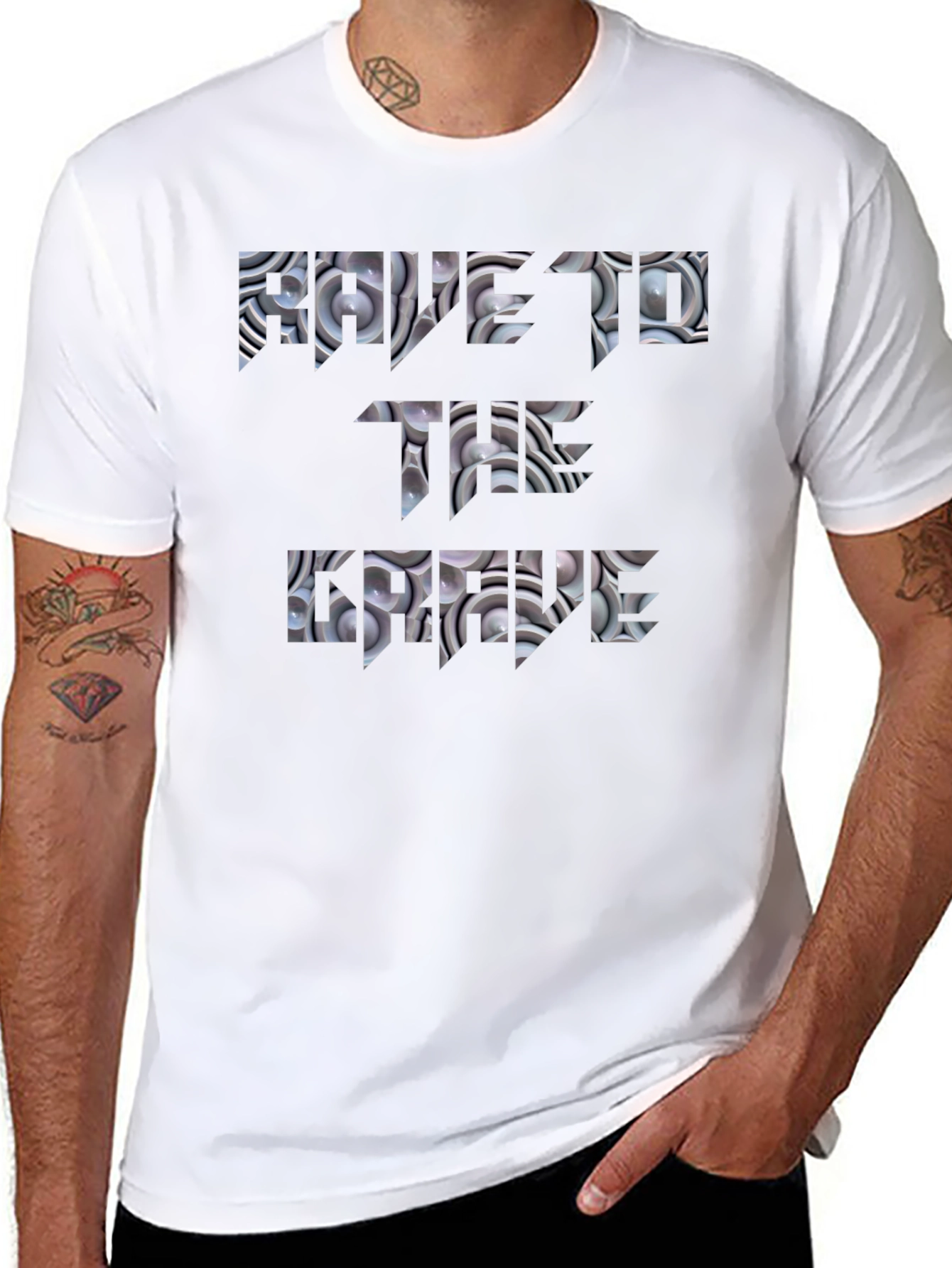 Rave Til The Grave Black Graphic Tee