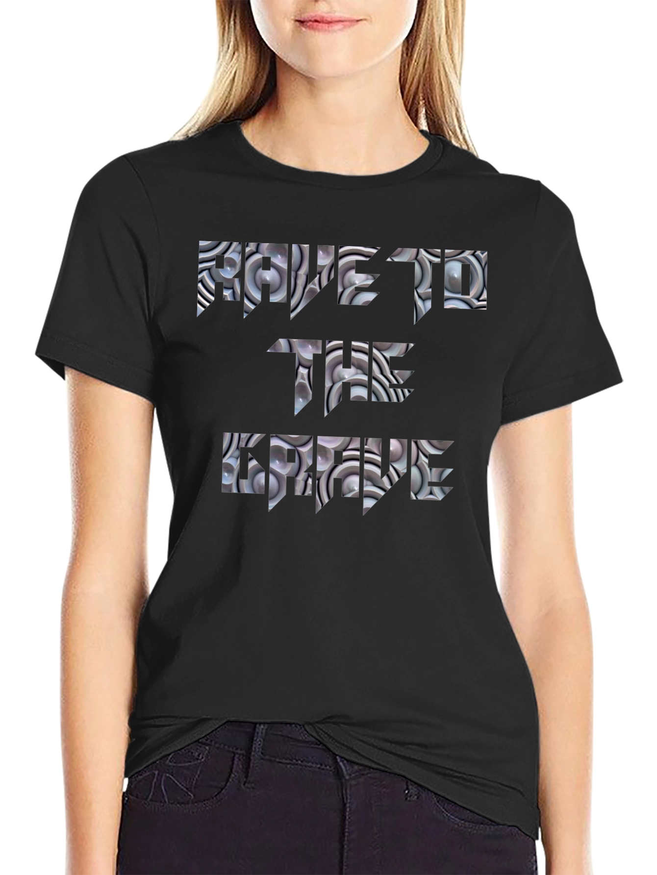 Rave Til The Grave Black Graphic Tee