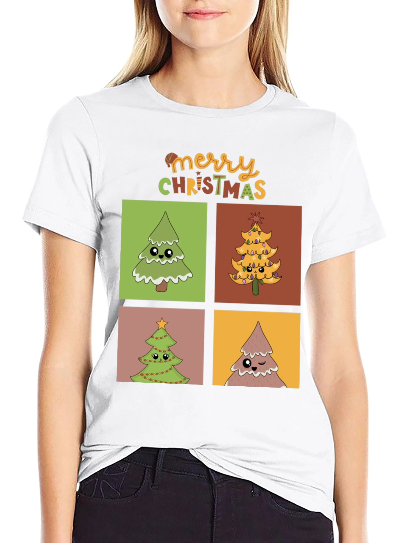 Merry Christmas Trees Graphic Tee