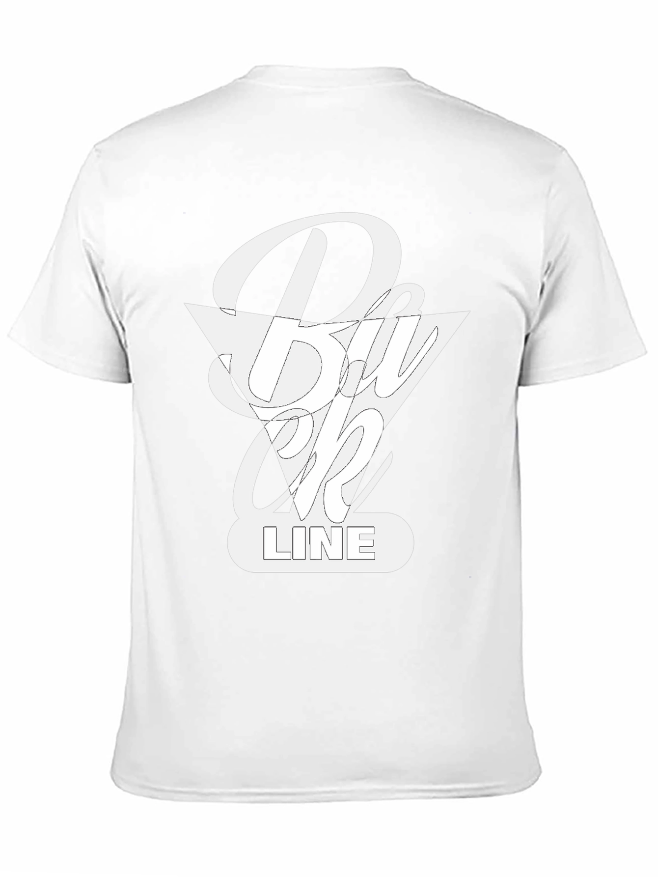 Stylish Back Line Black T-Shirt