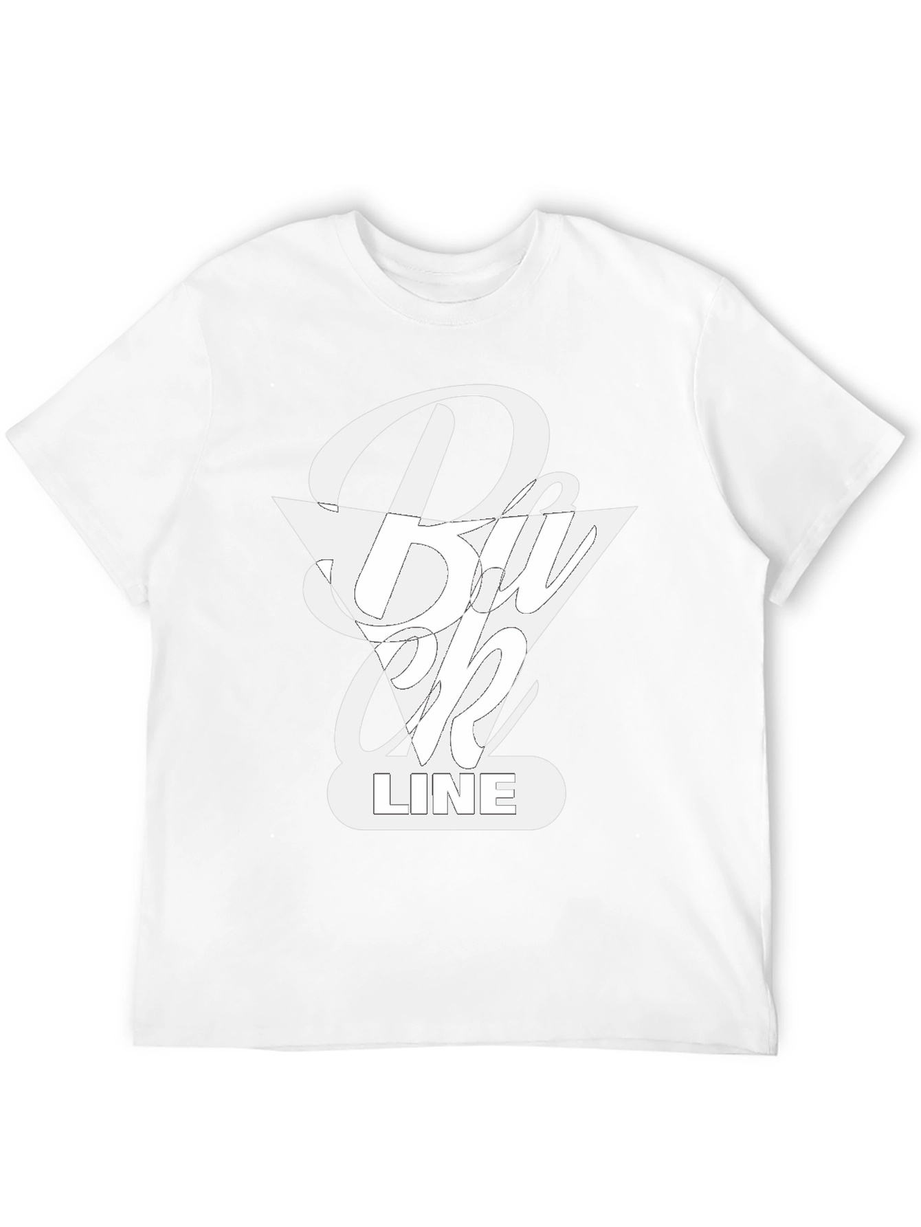 Stylish Back Line Black T-Shirt