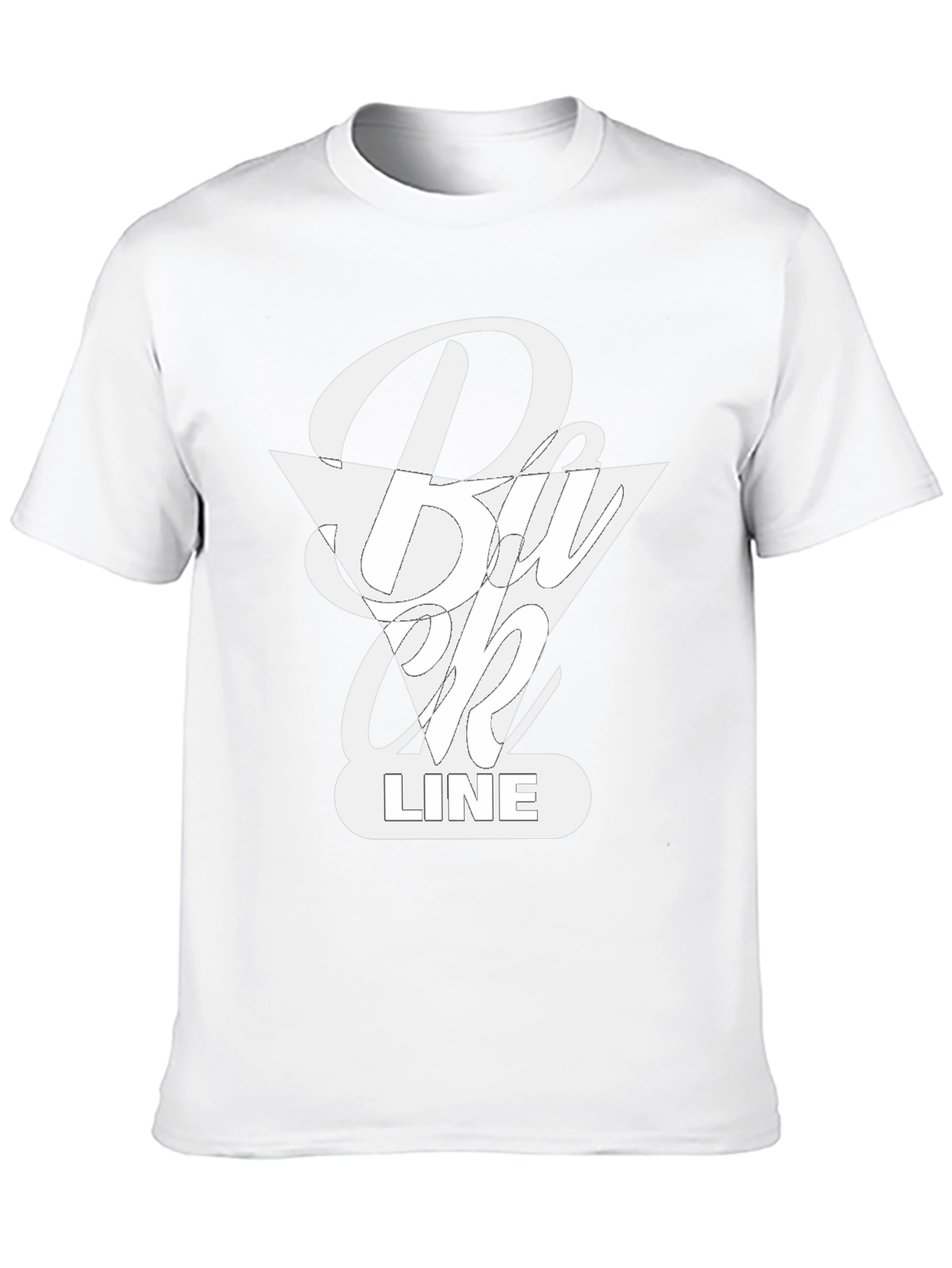 Stylish Back Line Black T-Shirt