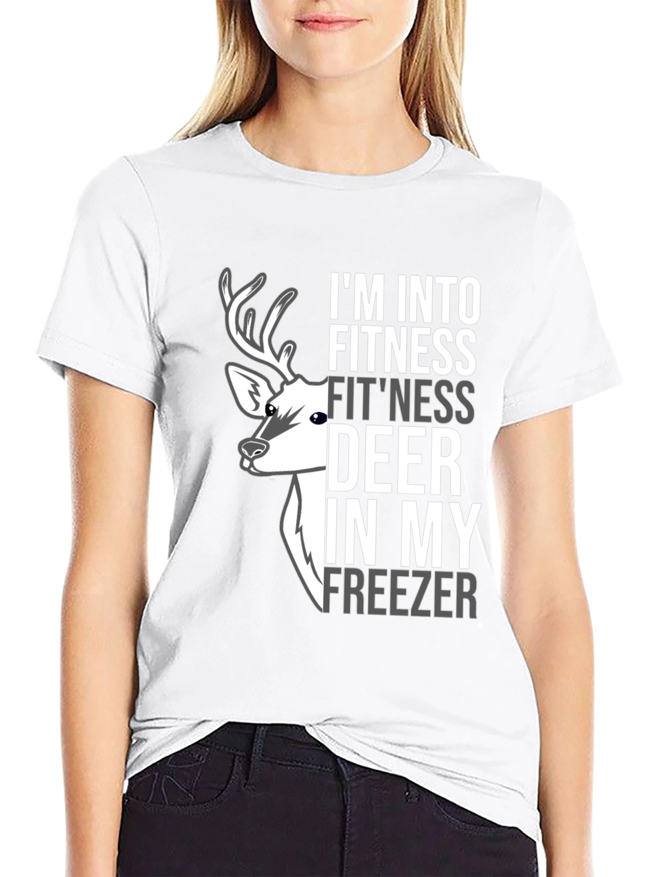 Fitness Deer Freezer Novelty Graphic Tee