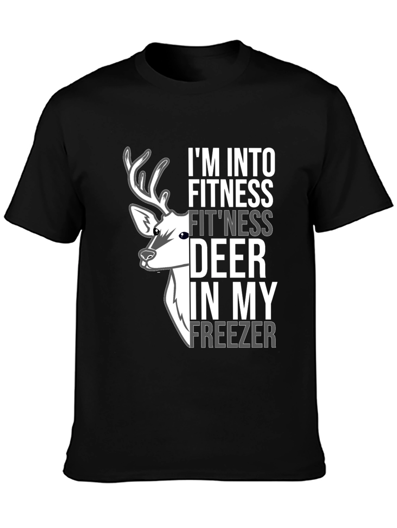 Fitness Deer Freezer Novelty Graphic Tee