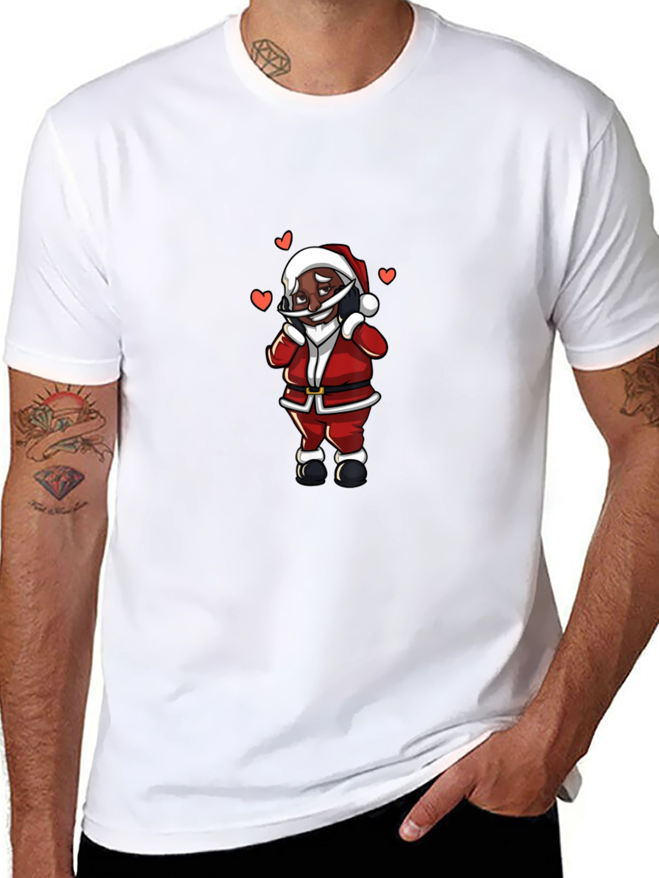 Santa Black T-Shirt - Holiday Edition