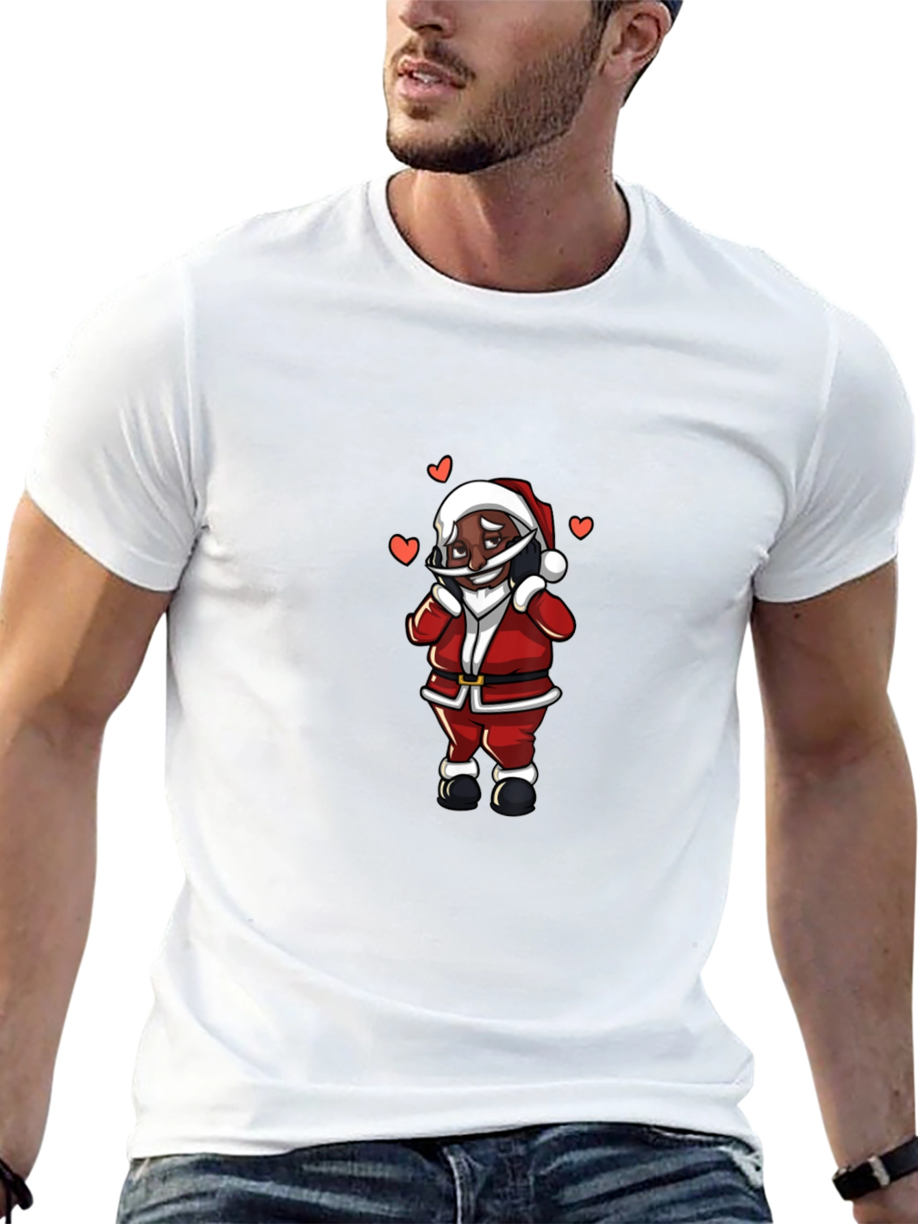 Santa Black T-Shirt - Holiday Edition