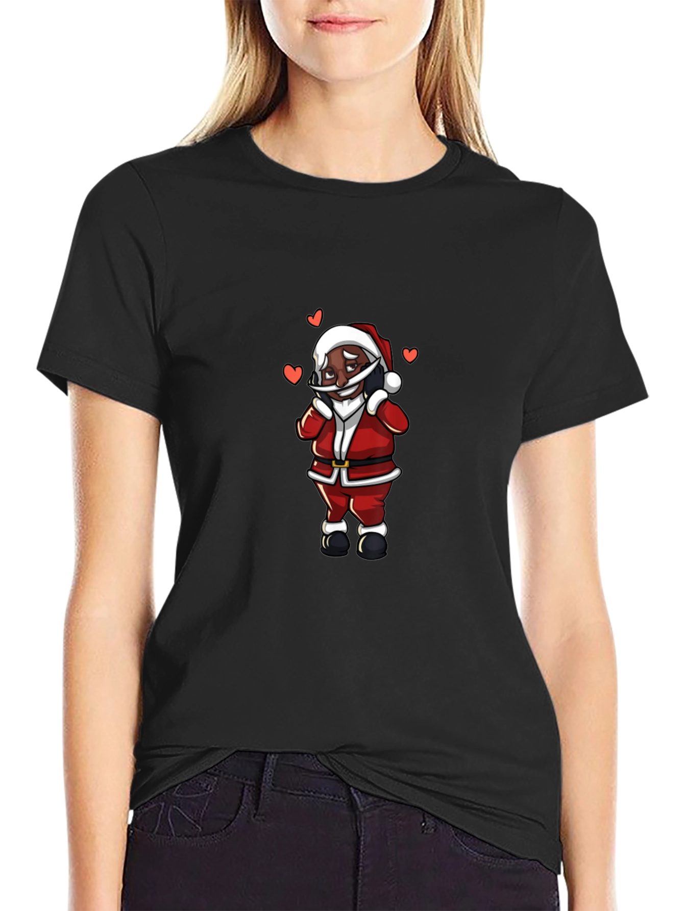 Santa Black T-Shirt - Holiday Edition