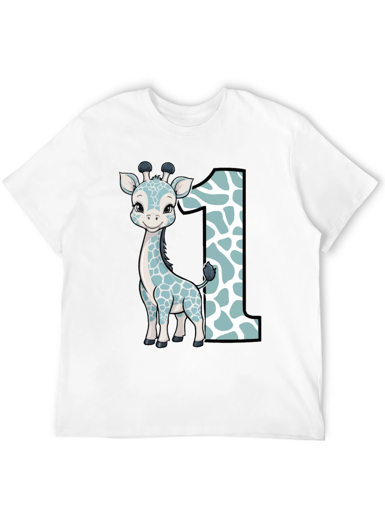 Cute Giraffe First Birthday T-Shirt