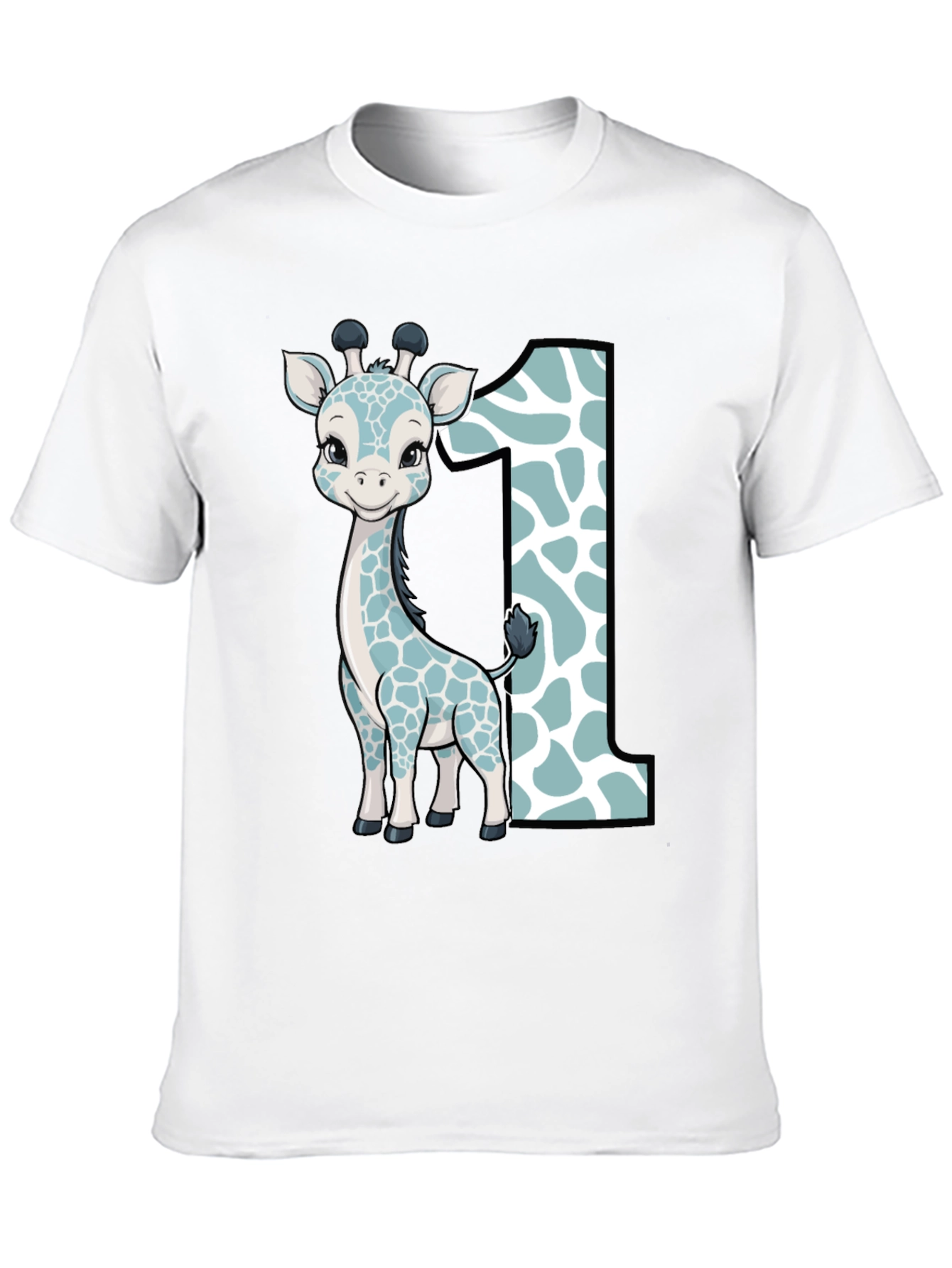 Cute Giraffe First Birthday T-Shirt