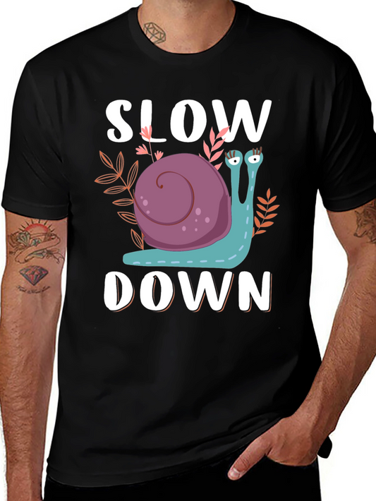 Slow Down Snail Graphic T-Shirt