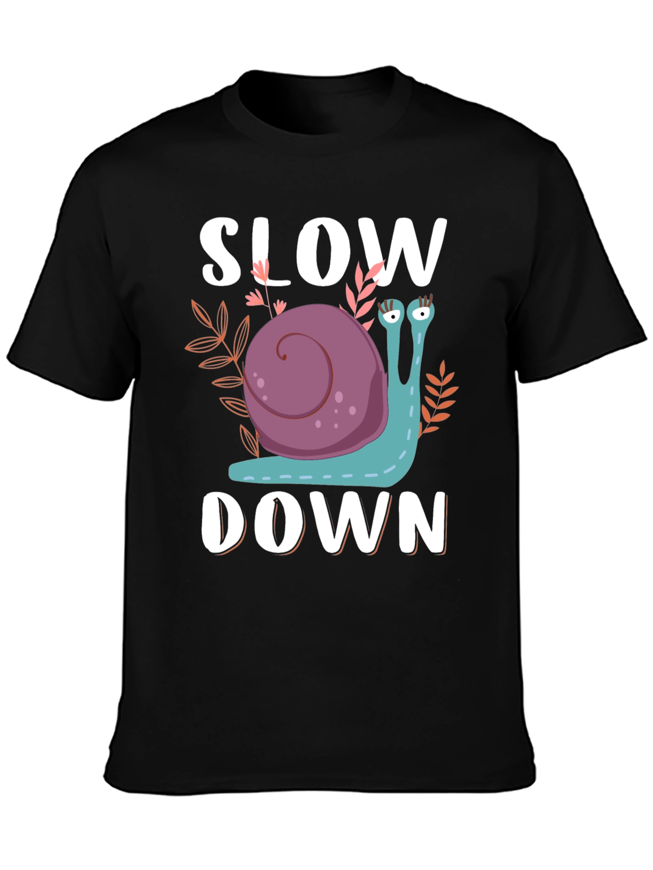 Slow Down Snail Graphic T-Shirt
