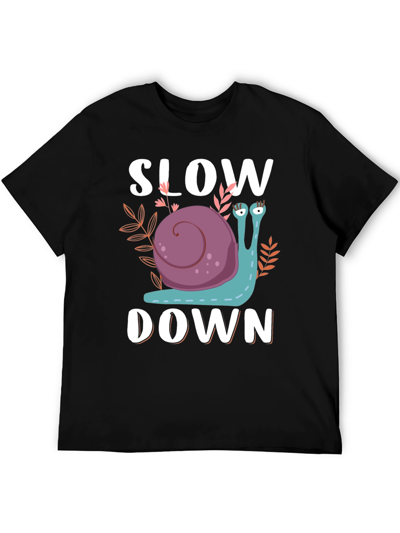 Slow Down Snail Graphic T-Shirt