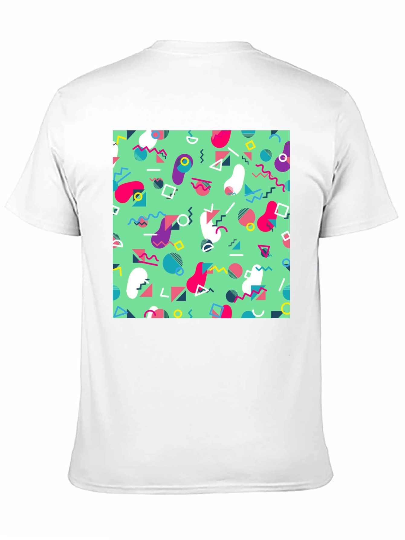 Retro 90s Pattern T-Shirt - Trendy Geometric Design