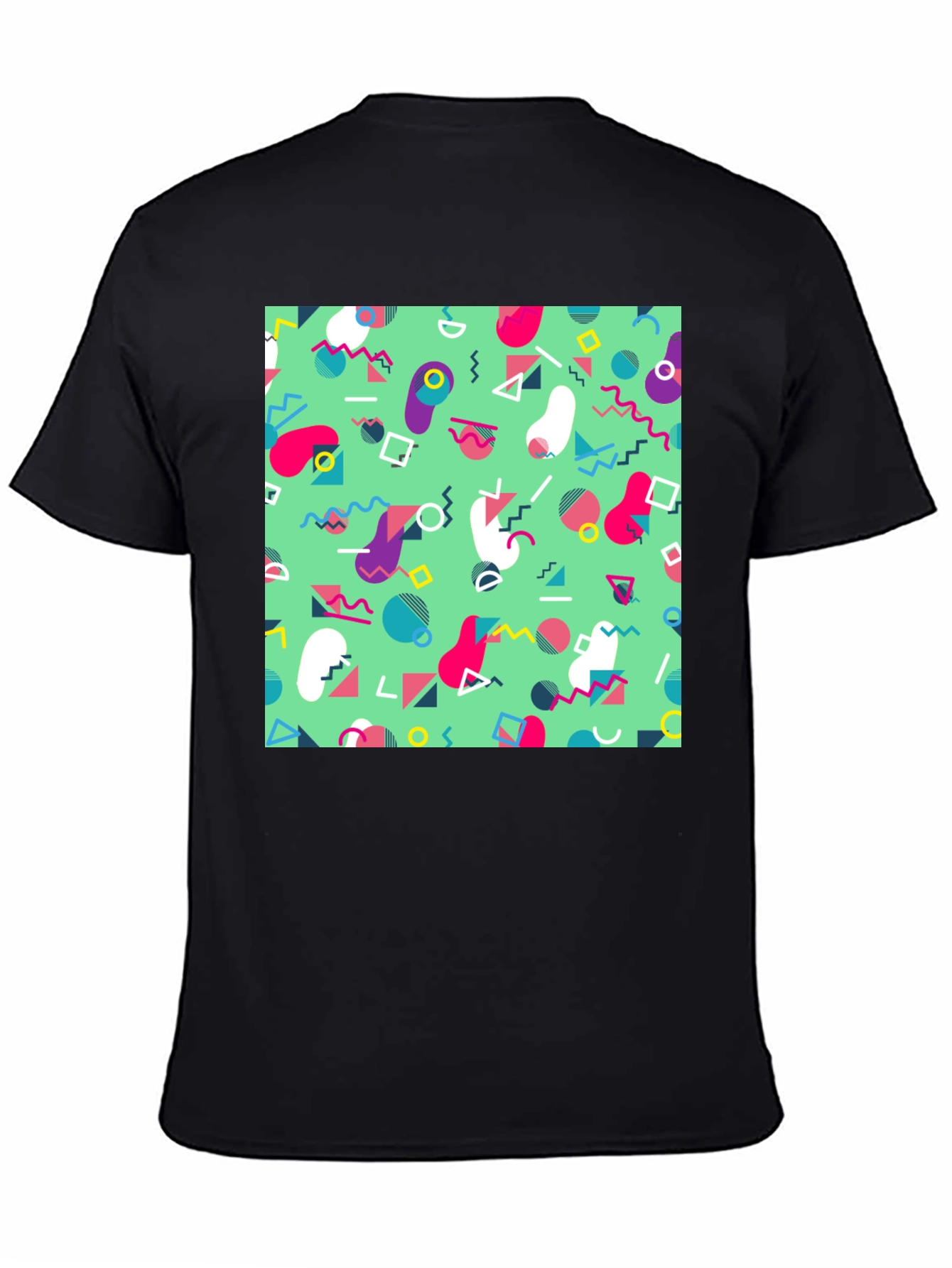 Retro 90s Pattern T-Shirt - Trendy Geometric Design