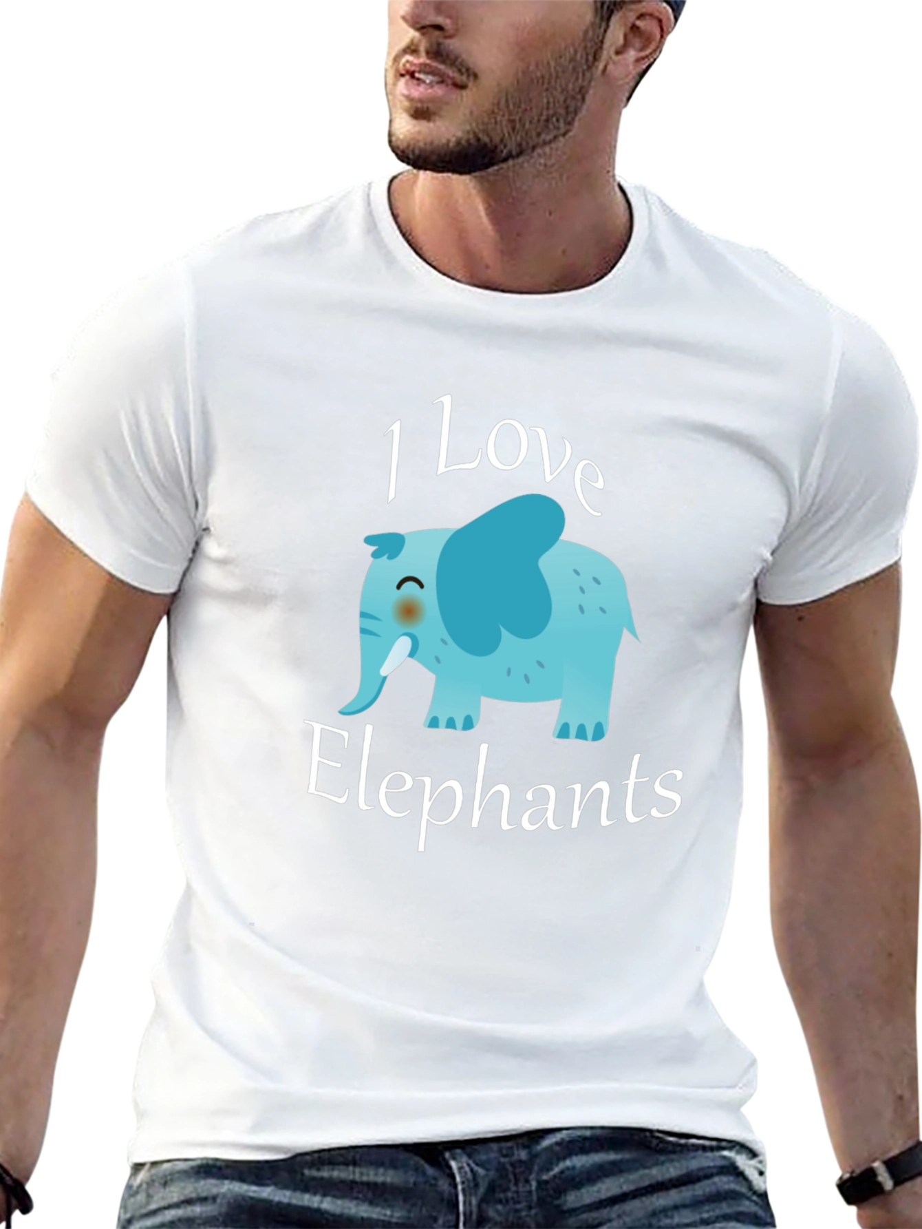 I Love Elephants Graphic T-Shirt