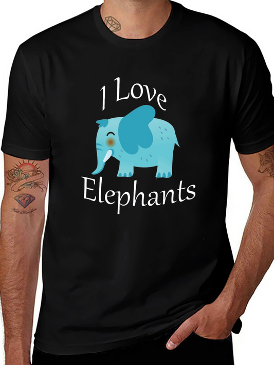 I Love Elephants Graphic T-Shirt