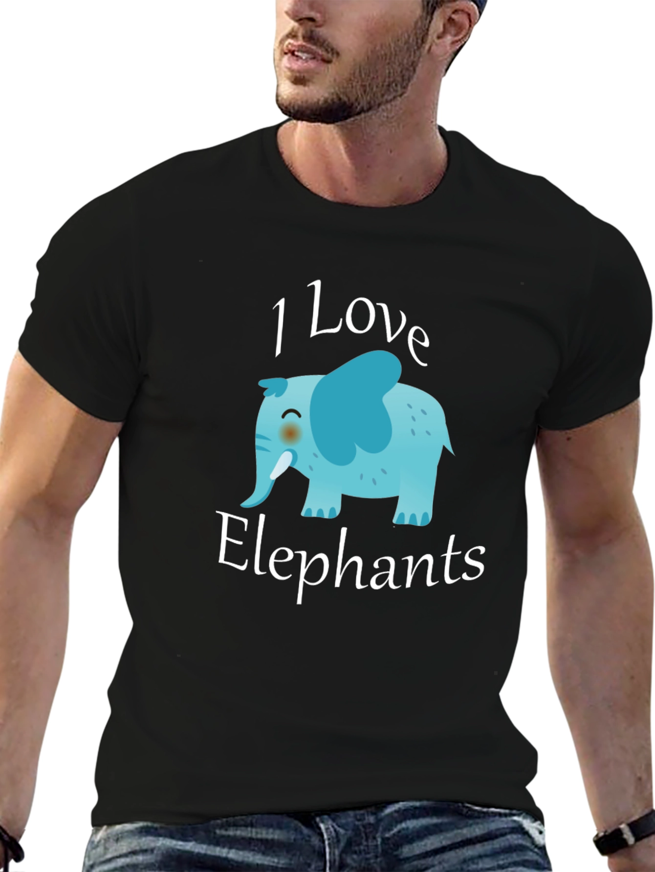 I Love Elephants Graphic T-Shirt