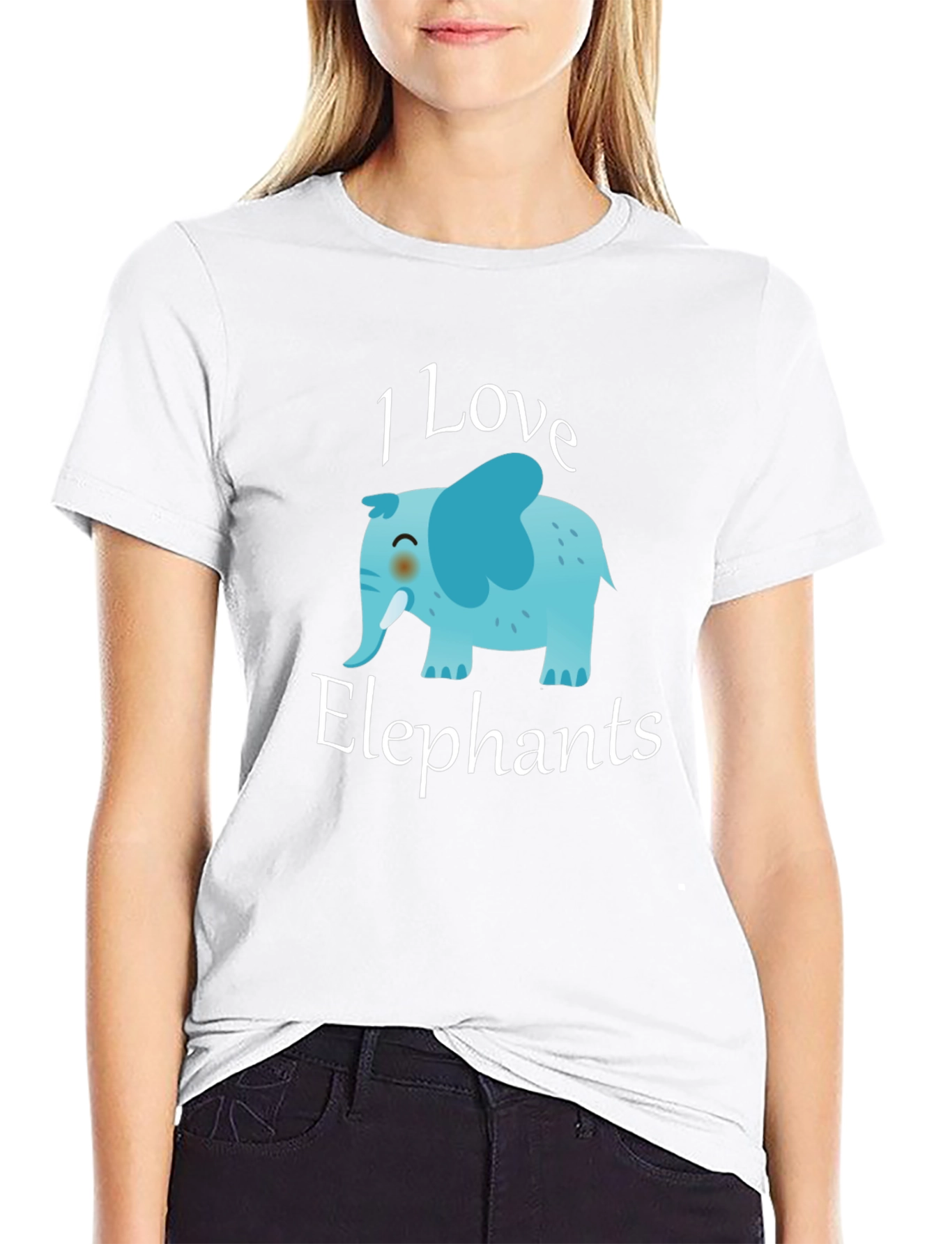 I Love Elephants Graphic T-Shirt