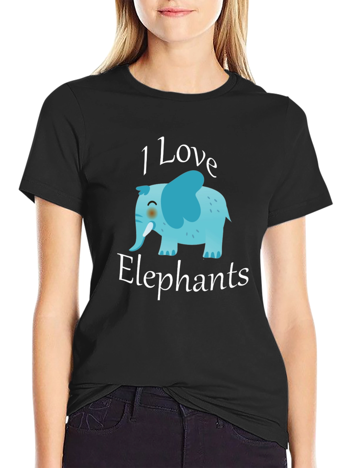I Love Elephants Graphic T-Shirt